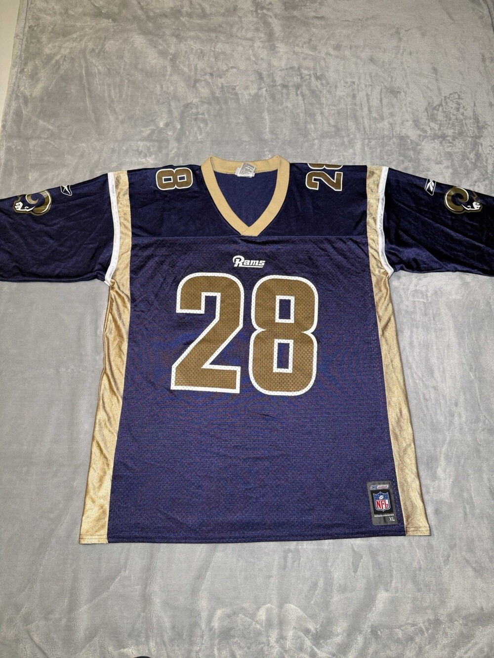 Vintage Reebok Marshall Faulk St. Louis Rams Football Jersey